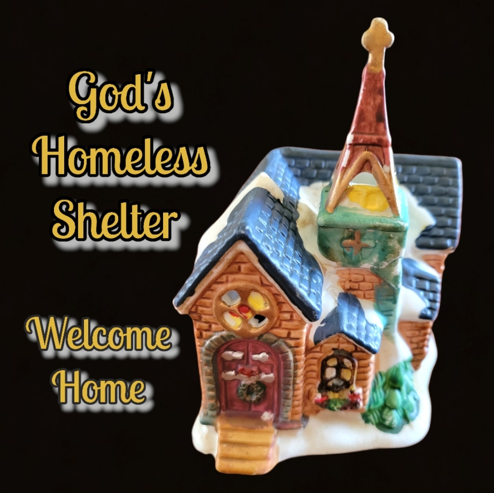 Vtg Church Ceramic Miniature Figurine Winter Holidays
